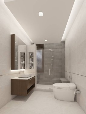 iç banyo 3D render 