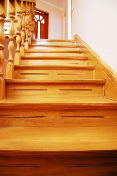 Ręcznie wykonane drewniane schody Zdjęcie Stockowe