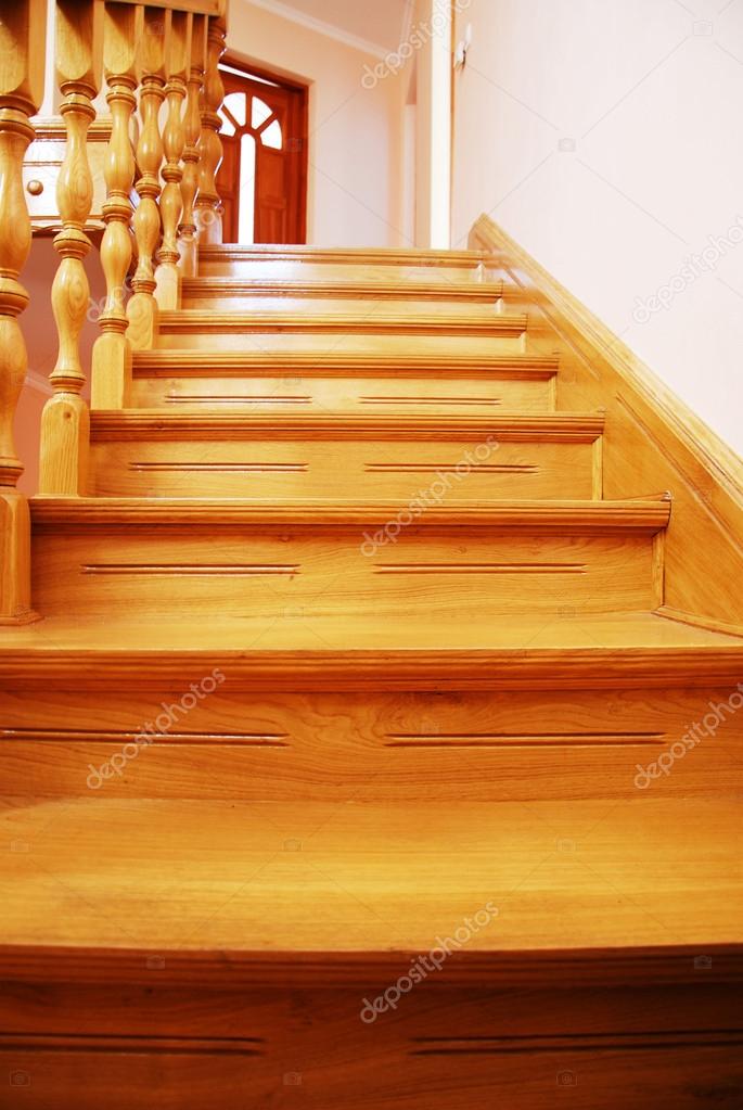 Handmade wooden staircase