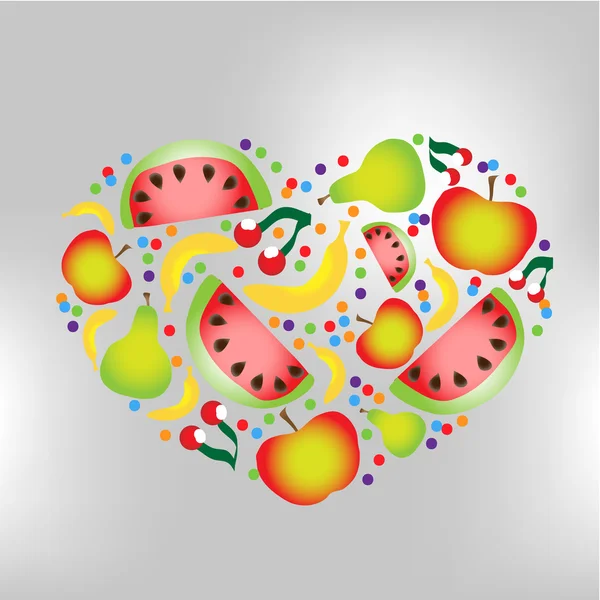 kalp vektör meyve