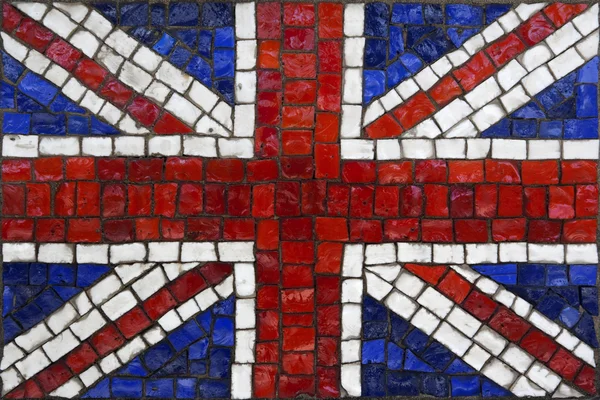 Mosaik flagga Storbritannien eller i Storbritannien — Stockfoto