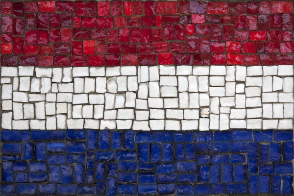 荷兰的马赛克旗子 — 图库照片