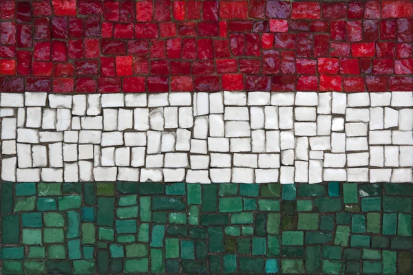 Mozaika flaga Węgier — Zdjęcie stockowe