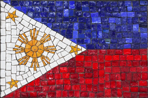 Mozaïek vlag van Filipijnen — Stockfoto