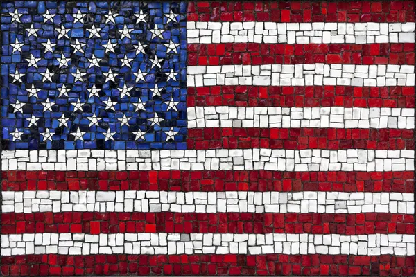 Флаг США мозаики — стоковое фото