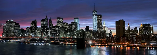 Nova Iorque à noite — Fotografia de Stock