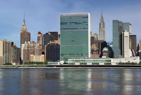Sídlo Organizace spojených národů v new york city, usa — Stock fotografie