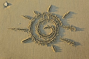 güneş kum üzerinde görüntü