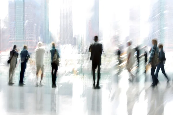 Group of people in the lobby business center — Stock Photo, Image