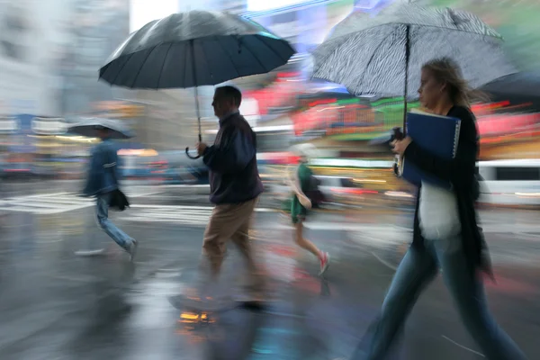 Θόλωμα κίνησης βροχερή μέρα — Φωτογραφία Αρχείου