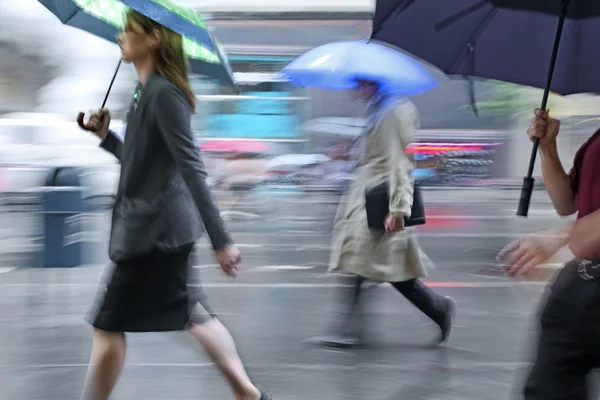 下雨天运动模糊 — 图库照片