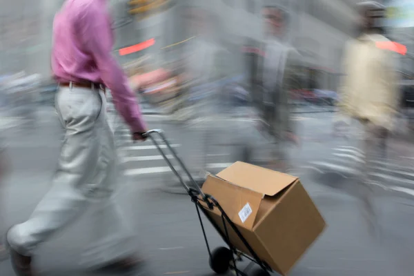 Delivery with dolly by hand — Stock Photo, Image