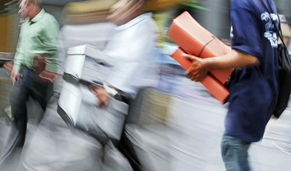 Delivery on a city street — Stock Photo, Image