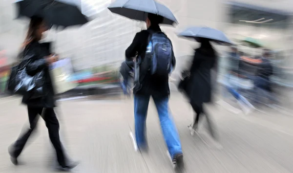 Bewegungsunschärfe am Regentag — Stockfoto