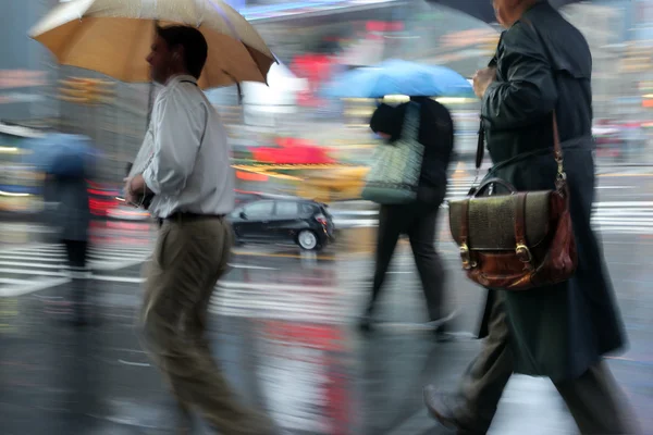 Giorno piovoso movimento sfocatura — Foto Stock