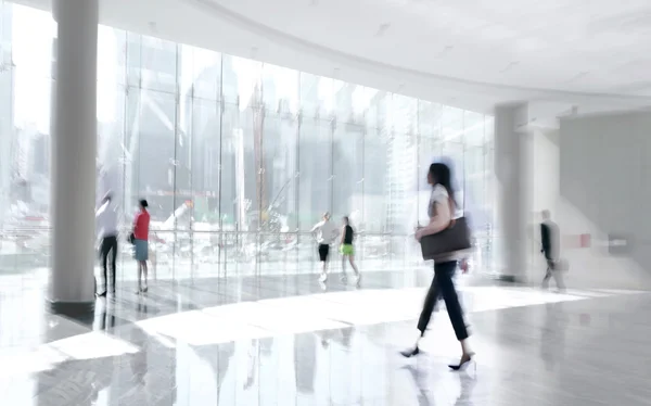 Groep mensen in het lobby business center — Stockfoto