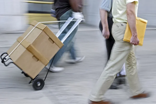 Delivery on the dolly by hand — Stock Photo, Image