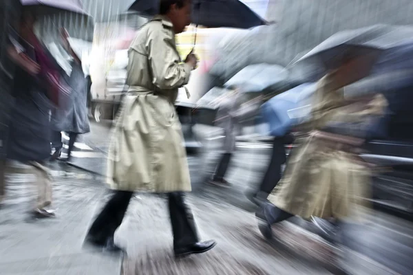 Bewegungsunschärfe am Regentag — Stockfoto