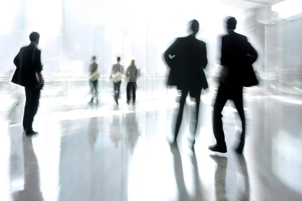 Groep mensen in het lobby business center — Stockfoto