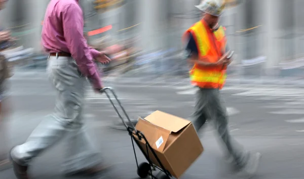 Delivery with dolly by hand — Stock Photo, Image