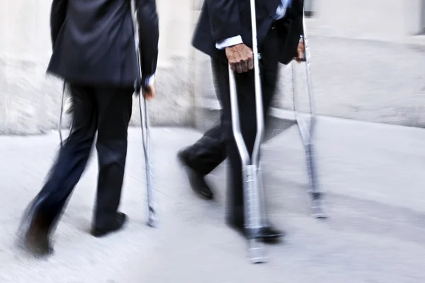 Discapacitados en una calle de la ciudad — Foto de Stock
