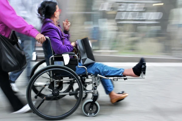 Disabled on a city street — Stock Photo, Image