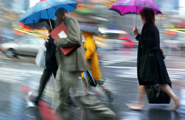 Regenachtige dag bewegingsonscherpte — Stockfoto