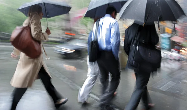 下雨天运动模糊 — 图库照片