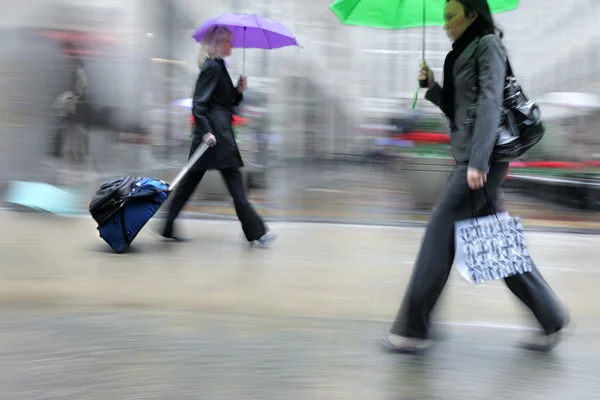 雨の日のモーション ブラーします。 — ストック写真