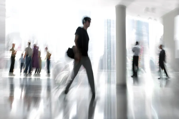 Group of people in the lobby business center — Stock Photo, Image