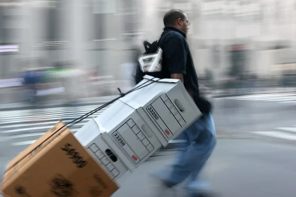 Delivery with dolly by hand — Stock Photo, Image