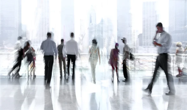 Group of people in the lobby business center — Stock Photo, Image