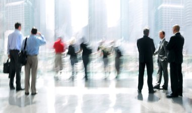bir grup insan lobi İş Merkezi