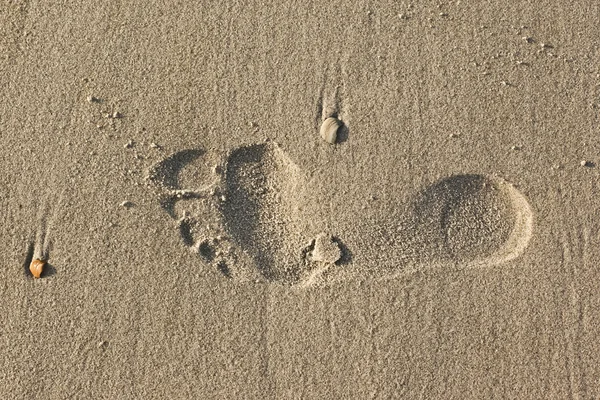 Human trace on sand — Stock Photo, Image