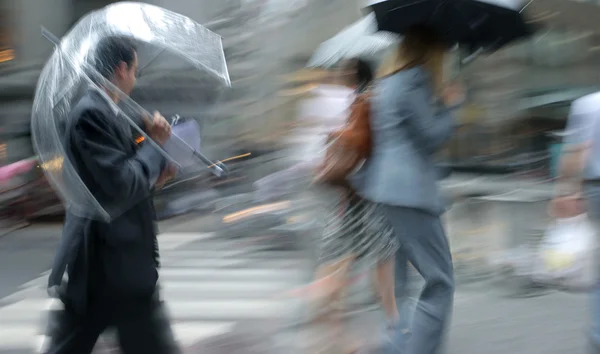 Yağmurlu bir gün Hareket Bulanıklığı — Stok fotoğraf