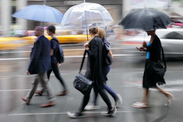 Bewegungsunschärfe am Regentag — Stockfoto