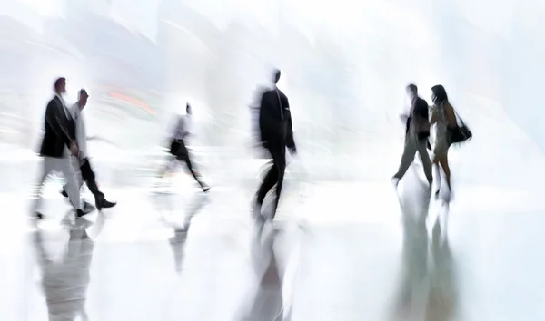 Group of people in the lobby business center — Stock Photo, Image