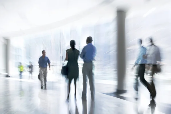 Group of people in the lobby business center — Stock Photo, Image