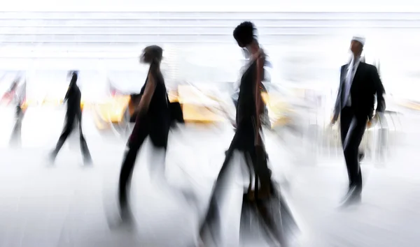 Group of people in the lobby business center — Stock Photo, Image