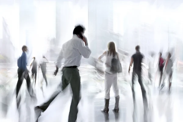 Group of people in the lobby business center — Stock Photo, Image