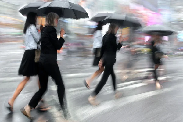 下雨天运动模糊 — 图库照片