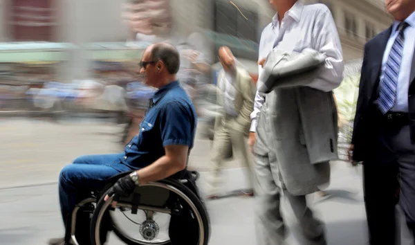 Disabled on a city street — Stock Photo, Image