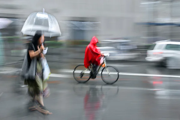 Día lluvioso movimiento borroso — Foto de Stock