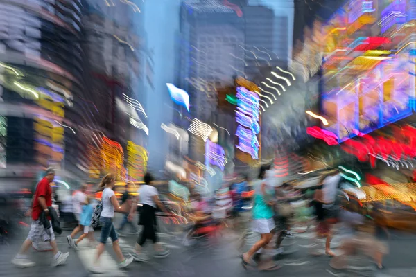 Cidade noite de borrão movimento intencional — Fotografia de Stock