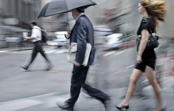 Regenachtige dag bewegingsonscherpte — Stockfoto