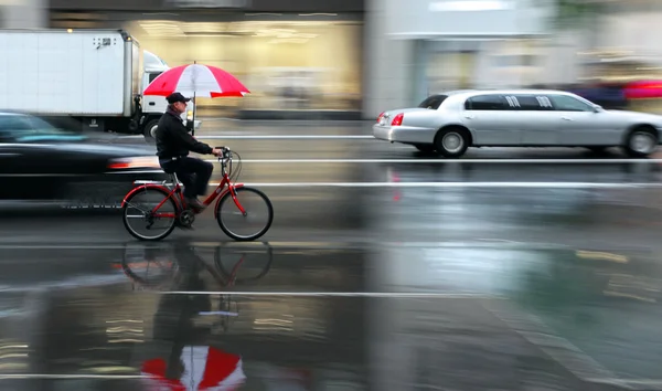 雨の日のモーション ブラーします。 — ストック写真