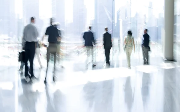 Group of people in the lobby business center — Stock Photo, Image