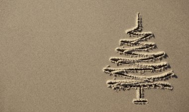 görüntüler Noel ağacı kum