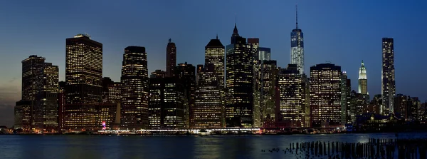 New York stad på natten — Stockfoto