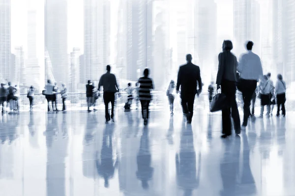 Group of people in the lobby business center — Stock Photo, Image